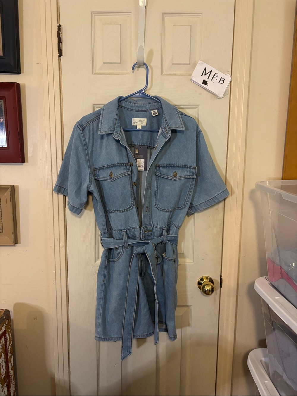 Universal Thread Light Wash Denim Jumpsuit romper